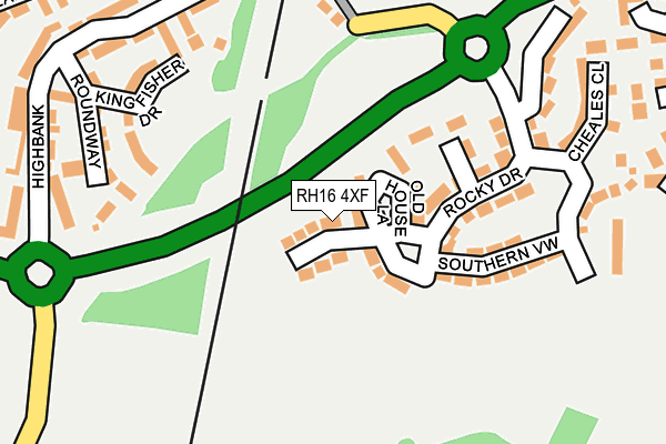 RH16 4XF map - OS OpenMap – Local (Ordnance Survey)