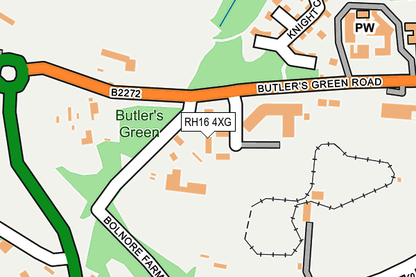 RH16 4XG map - OS OpenMap – Local (Ordnance Survey)
