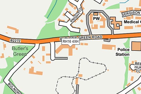 RH16 4XH map - OS OpenMap – Local (Ordnance Survey)