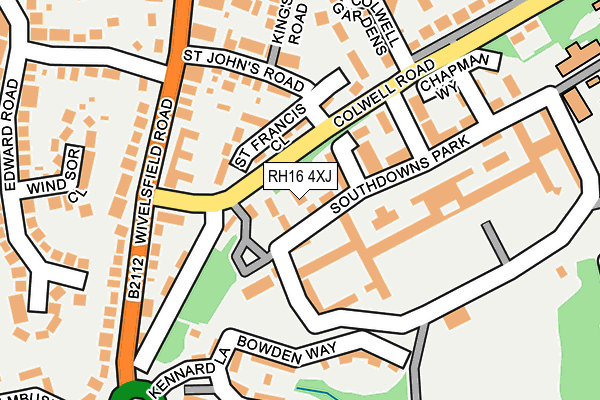 RH16 4XJ map - OS OpenMap – Local (Ordnance Survey)