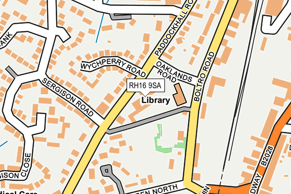 RH16 9SA map - OS OpenMap – Local (Ordnance Survey)