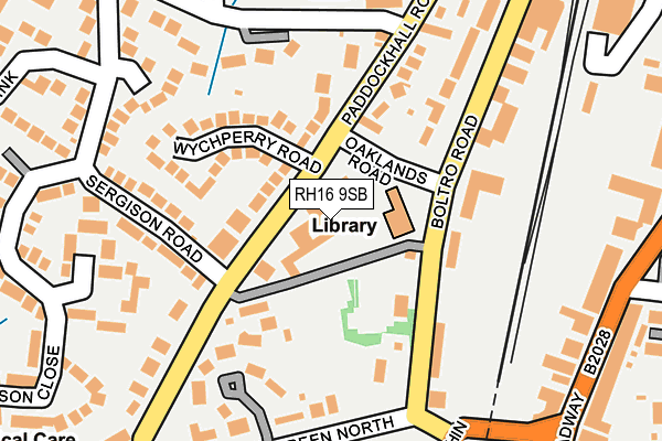 RH16 9SB map - OS OpenMap – Local (Ordnance Survey)