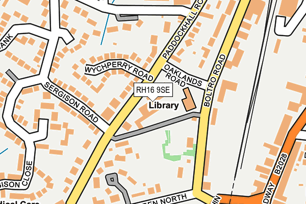 RH16 9SE map - OS OpenMap – Local (Ordnance Survey)