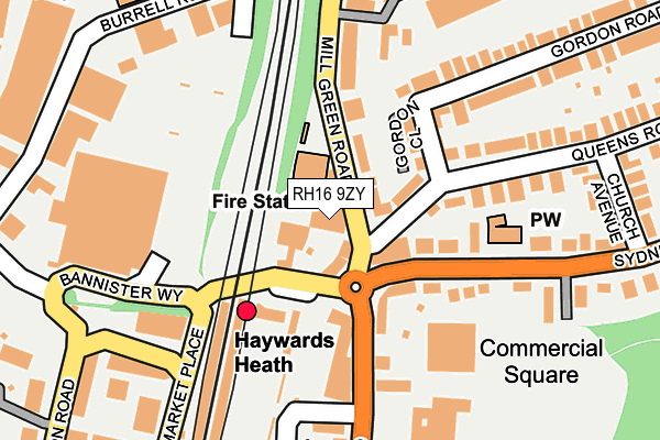 RH16 9ZY map - OS OpenMap – Local (Ordnance Survey)