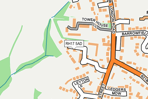 RH17 5AD map - OS OpenMap – Local (Ordnance Survey)