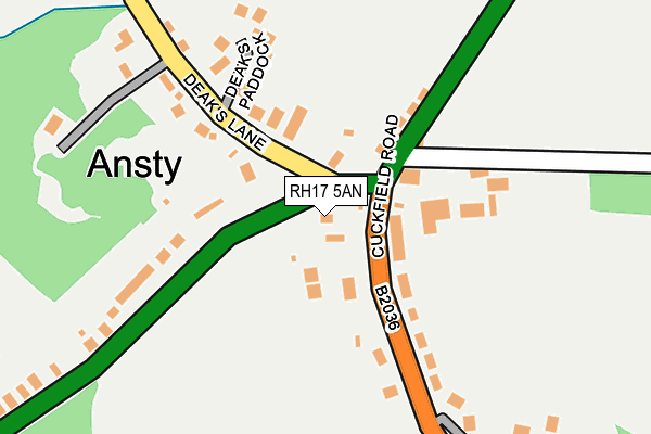 RH17 5AN map - OS OpenMap – Local (Ordnance Survey)