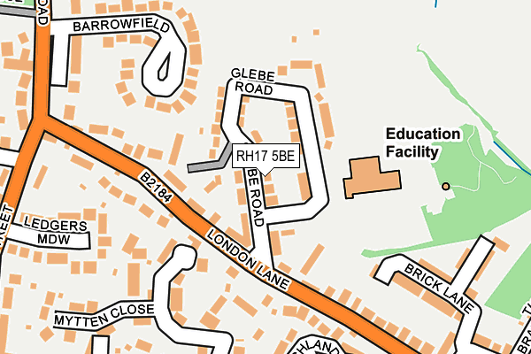 RH17 5BE map - OS OpenMap – Local (Ordnance Survey)
