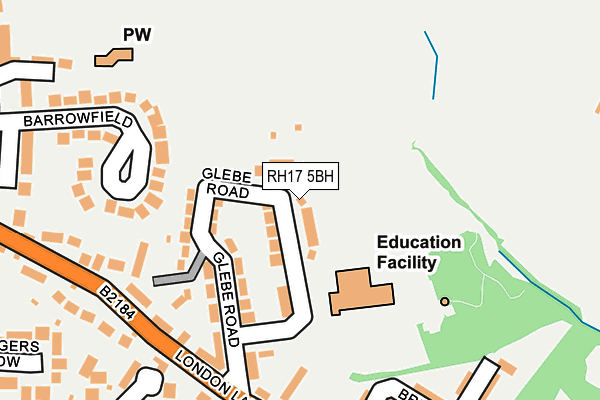 RH17 5BH map - OS OpenMap – Local (Ordnance Survey)