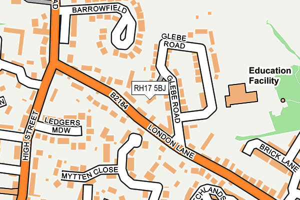 RH17 5BJ map - OS OpenMap – Local (Ordnance Survey)