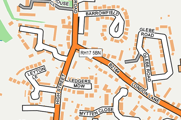 RH17 5BN map - OS OpenMap – Local (Ordnance Survey)