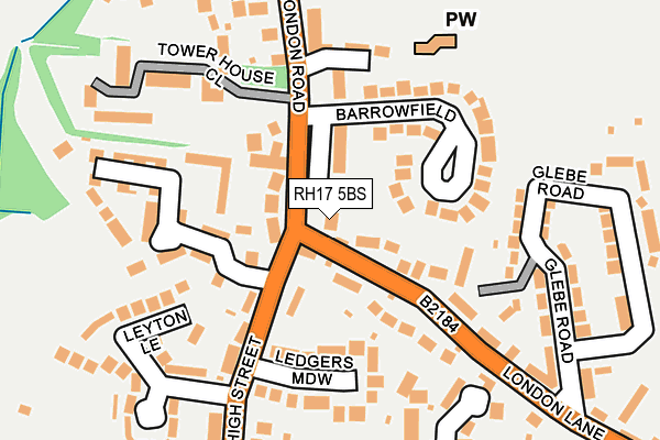 RH17 5BS map - OS OpenMap – Local (Ordnance Survey)
