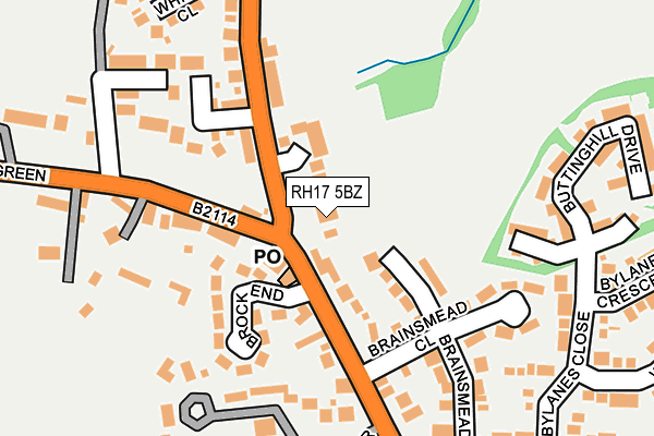 RH17 5BZ map - OS OpenMap – Local (Ordnance Survey)