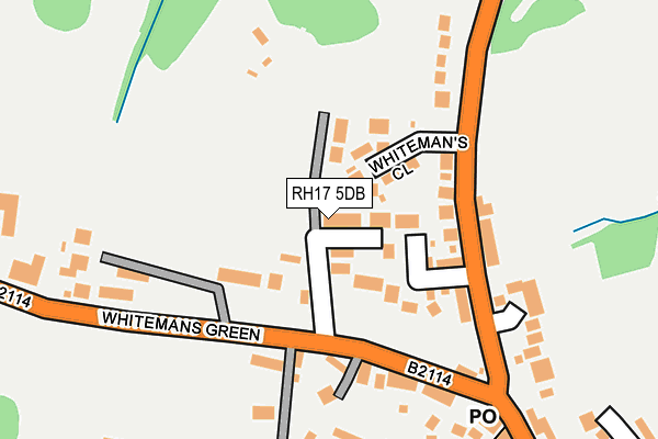 RH17 5DB map - OS OpenMap – Local (Ordnance Survey)