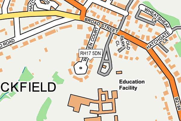 RH17 5DN map - OS OpenMap – Local (Ordnance Survey)