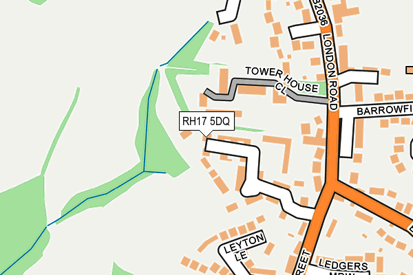 RH17 5DQ map - OS OpenMap – Local (Ordnance Survey)