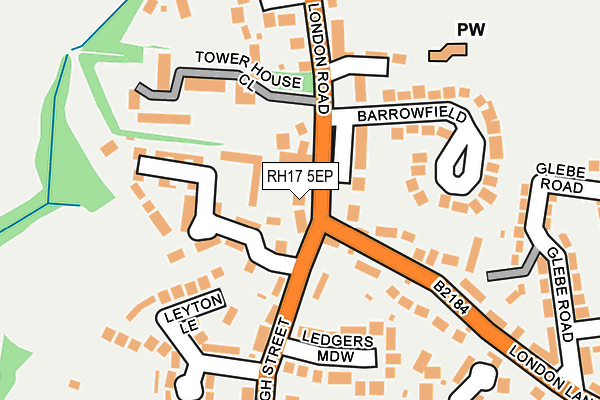 RH17 5EP map - OS OpenMap – Local (Ordnance Survey)