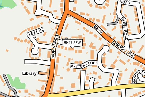 RH17 5EW map - OS OpenMap – Local (Ordnance Survey)