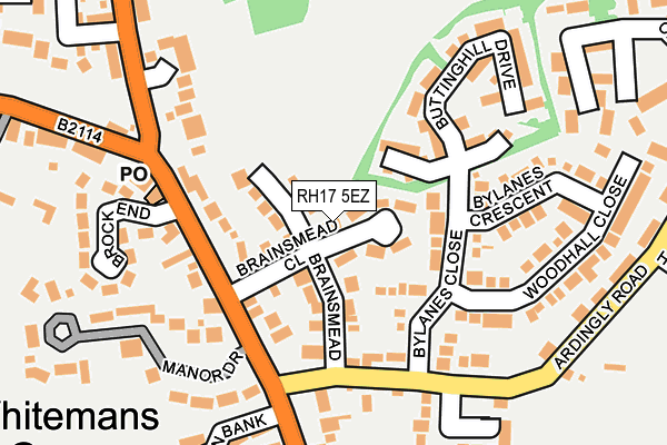 RH17 5EZ map - OS OpenMap – Local (Ordnance Survey)