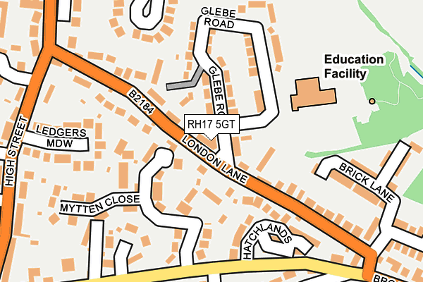 RH17 5GT map - OS OpenMap – Local (Ordnance Survey)