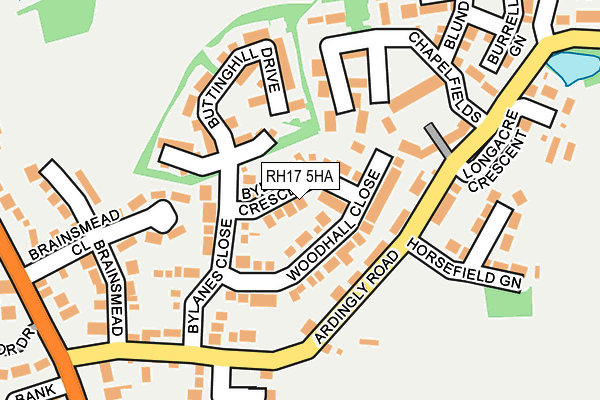 RH17 5HA map - OS OpenMap – Local (Ordnance Survey)