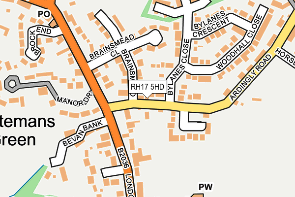 RH17 5HD map - OS OpenMap – Local (Ordnance Survey)