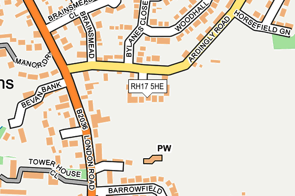 RH17 5HE map - OS OpenMap – Local (Ordnance Survey)