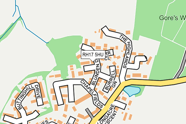 RH17 5HU map - OS OpenMap – Local (Ordnance Survey)