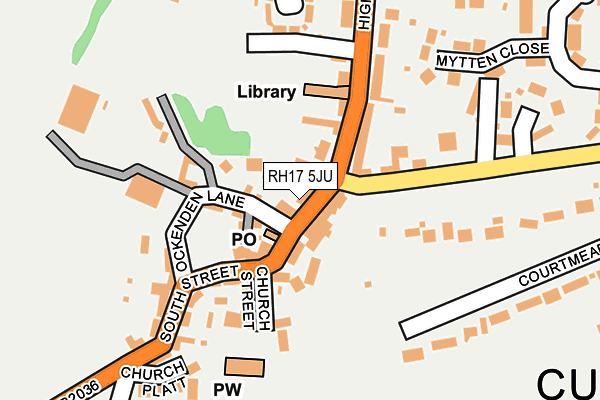 RH17 5JU map - OS OpenMap – Local (Ordnance Survey)