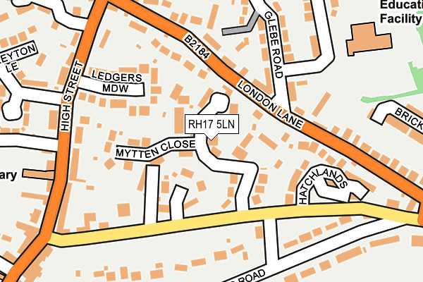 RH17 5LN map - OS OpenMap – Local (Ordnance Survey)