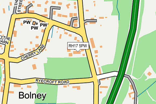 RH17 5PW map - OS OpenMap – Local (Ordnance Survey)