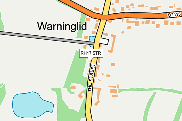 Map of THE HALF MOON WARNINGLID LTD at local scale