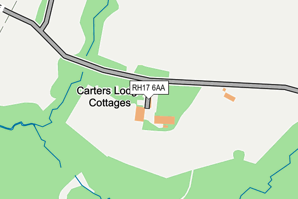 RH17 6AA map - OS OpenMap – Local (Ordnance Survey)