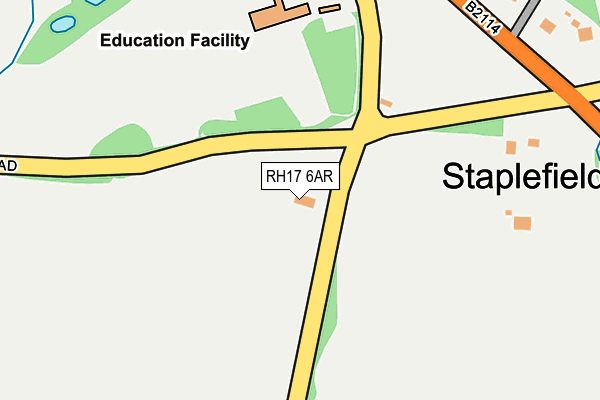 RH17 6AR map - OS OpenMap – Local (Ordnance Survey)