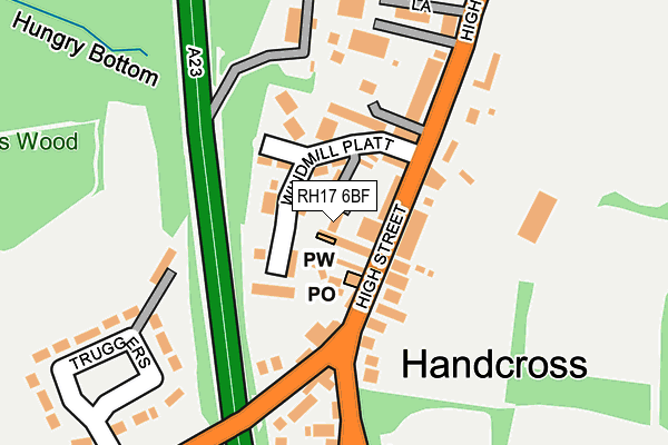 RH17 6BF map - OS OpenMap – Local (Ordnance Survey)