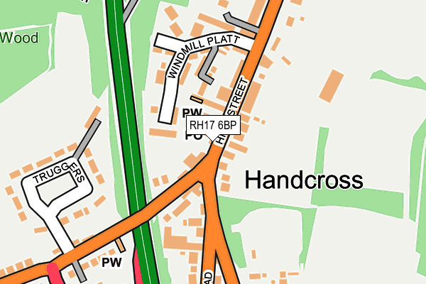 RH17 6BP map - OS OpenMap – Local (Ordnance Survey)