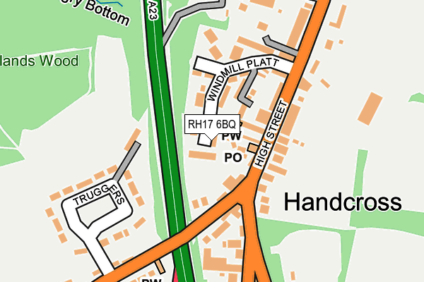 RH17 6BQ map - OS OpenMap – Local (Ordnance Survey)