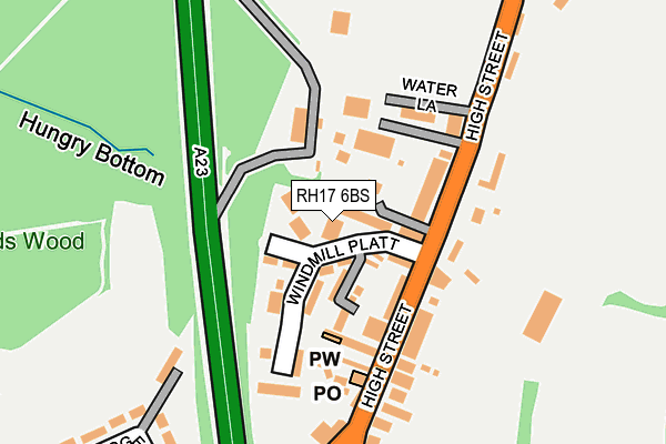 RH17 6BS map - OS OpenMap – Local (Ordnance Survey)