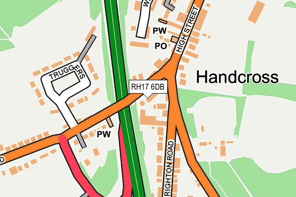 RH17 6DB map - OS OpenMap – Local (Ordnance Survey)