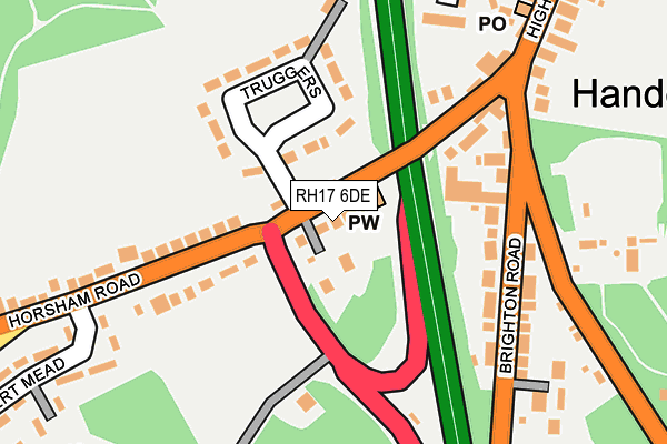 RH17 6DE map - OS OpenMap – Local (Ordnance Survey)