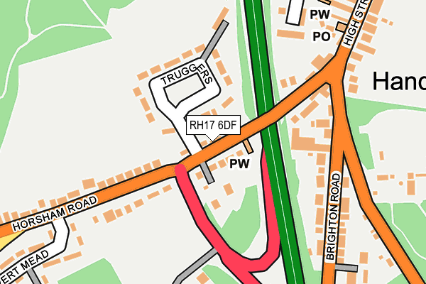 RH17 6DF map - OS OpenMap – Local (Ordnance Survey)