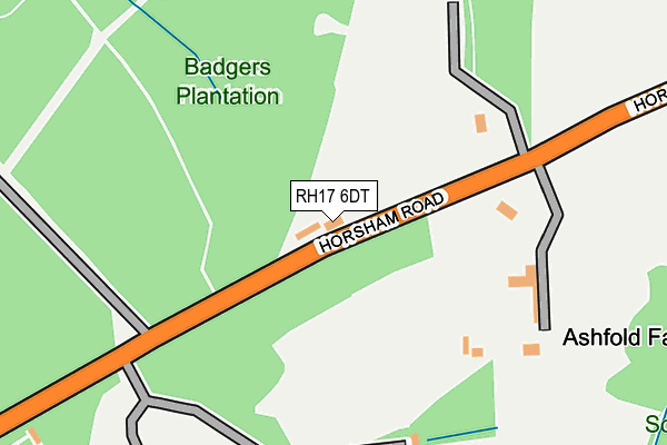 RH17 6DT map - OS OpenMap – Local (Ordnance Survey)