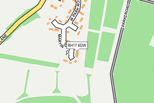 RH17 6DW map - OS OpenMap – Local (Ordnance Survey)