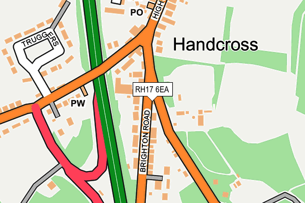RH17 6EA map - OS OpenMap – Local (Ordnance Survey)