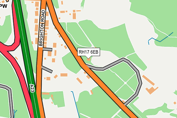 RH17 6EB map - OS OpenMap – Local (Ordnance Survey)