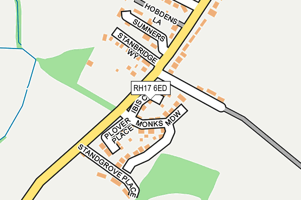 RH17 6ED map - OS OpenMap – Local (Ordnance Survey)