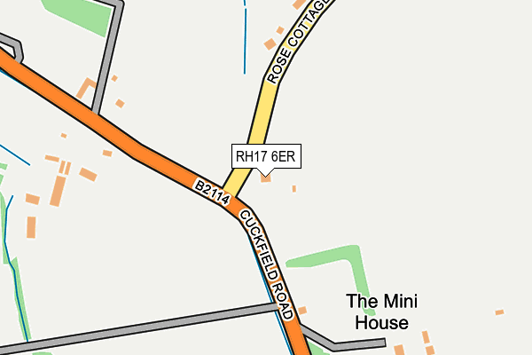 RH17 6ER map - OS OpenMap – Local (Ordnance Survey)