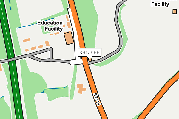 RH17 6HE map - OS OpenMap – Local (Ordnance Survey)