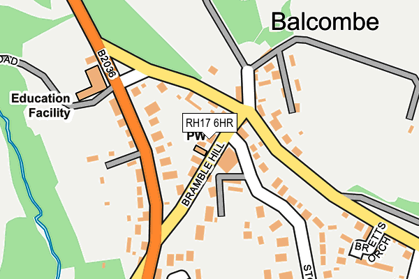 RH17 6HR map - OS OpenMap – Local (Ordnance Survey)