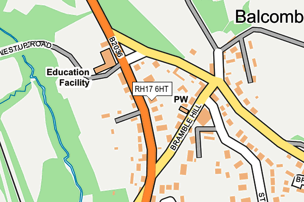 RH17 6HT map - OS OpenMap – Local (Ordnance Survey)
