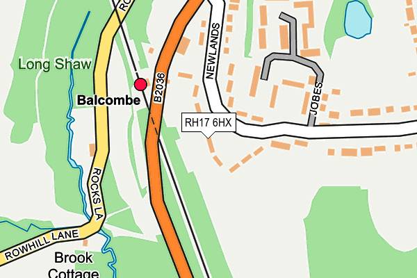 RH17 6HX map - OS OpenMap – Local (Ordnance Survey)